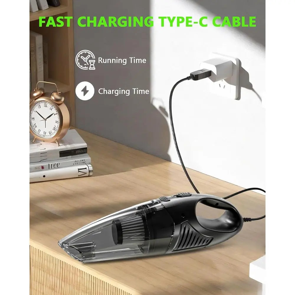Handheld Vacuum Cordless, Rechargeable Car Vacuum Cleaner with Multiple Attachments, Portable Hand Held Vacuum Suction Power, Mi