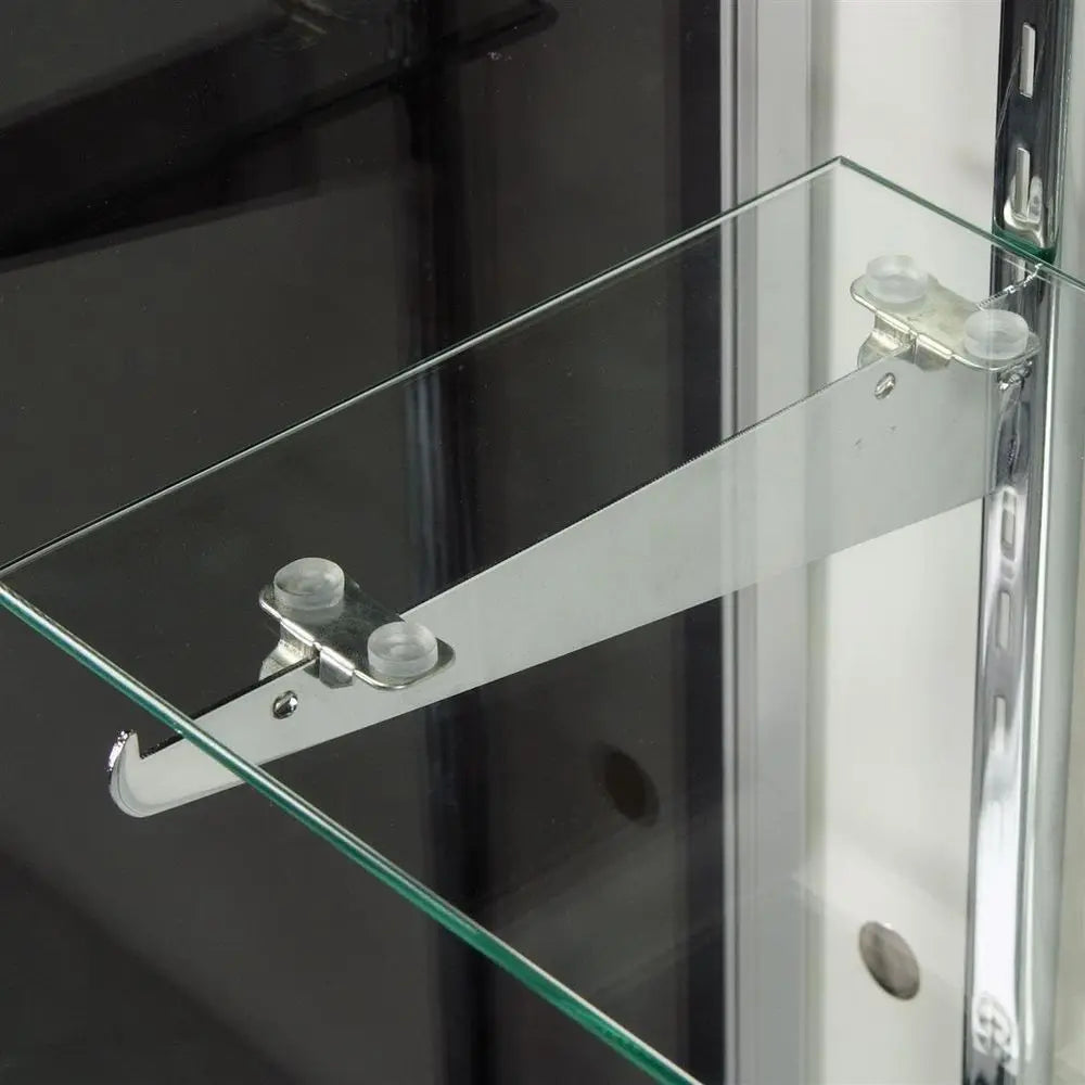 60 Tall Glass Showcase with Lockable Sliding Door