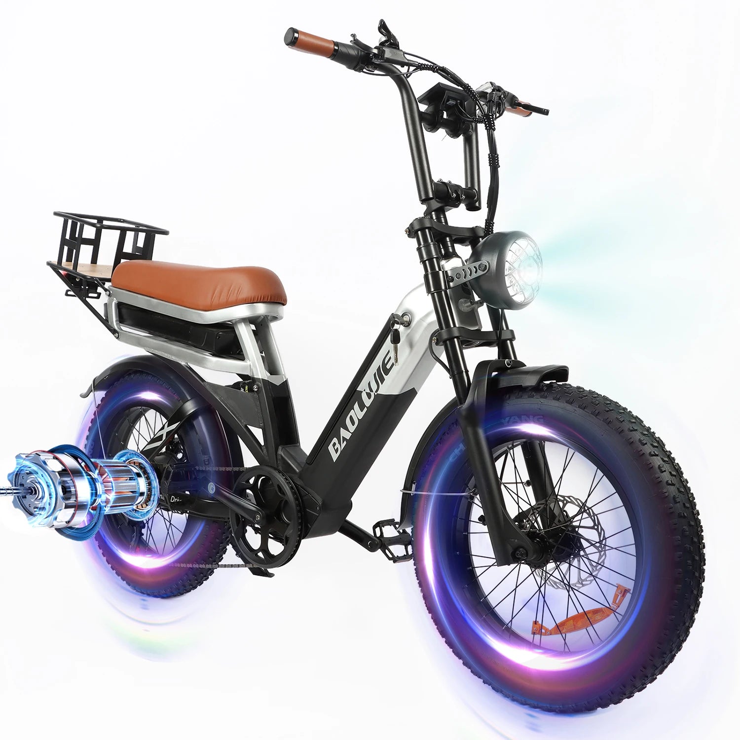 BAOLUJIE 2033 Electric Bike for Adults，1200W 48V 30AH Electric Bicycle，50KM/H Max Speed， Mountain E bike UL2849【1 Year Warranty】