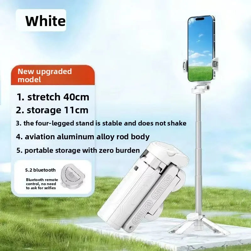 JC25 Mini Extendable Selfie Stick Tripod 4 Feet Foldable Travel Phone Camera Holder with Bluetooth Remote for Vlog Photography