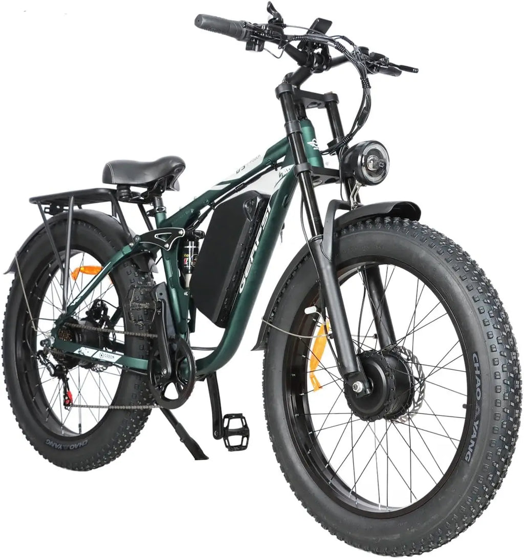 BAOLUJIE 1200W/5000W Ebike Mountain Ebike Fat Tire 48V/52V Battery Electric Bicycle Max 38MPH Electric Bike for Adults Off-road
