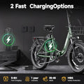 Electric Bike for Adults 20 Fat Tire 1300W Peak Motor 52V 13AH Removable Battery Max Range 35 Miles 28MPH Folding EBike with Sh