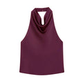 MUJER 2026 Halter Tops for Women Black Satin Backless Top Female Pink Summer Beach Top Woman off Shoulder Camisole Top Women