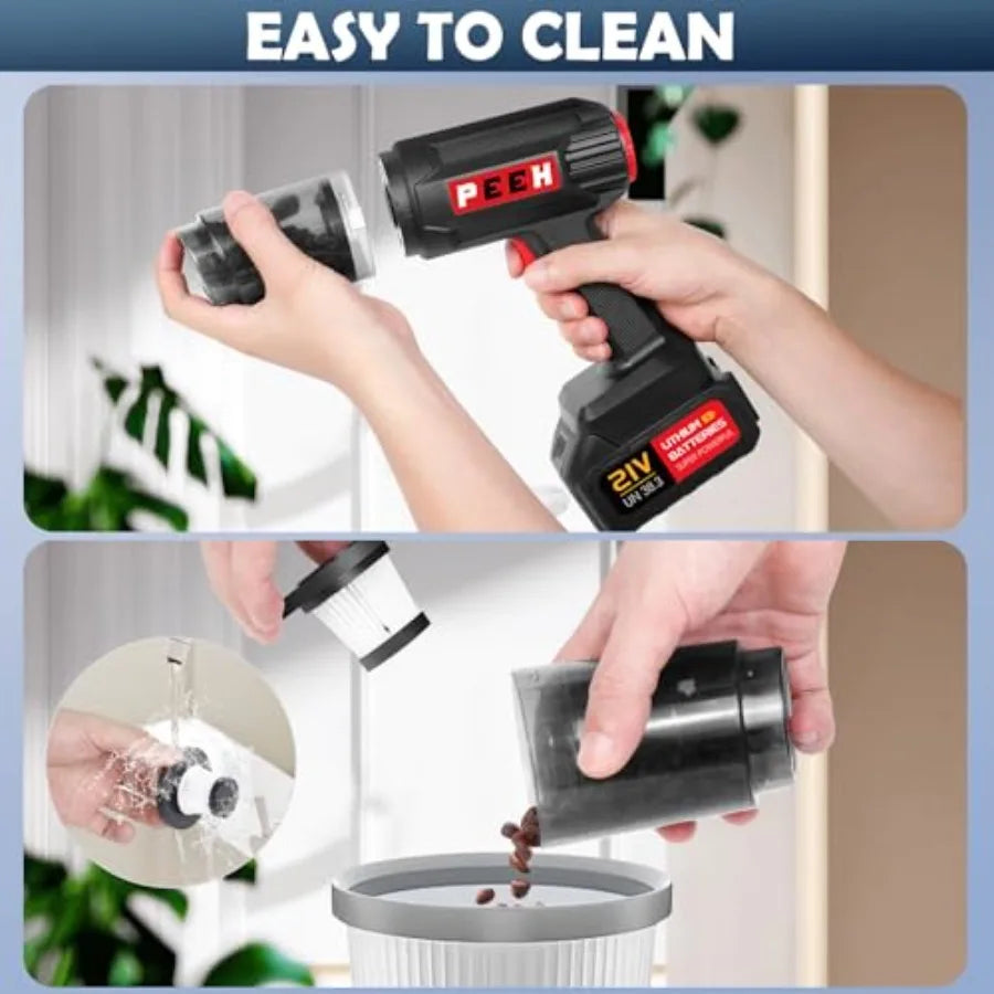 Handheld Vacuum for Home Cordless Portable Vacuum Cleaner Rechargeable with 60 Mins Max Runtime High Power Vacuum for Car Offic