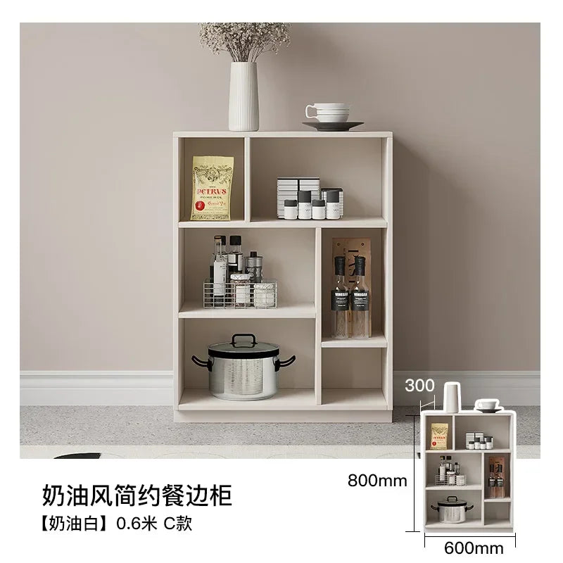 i7   Cream Wind Combination Meal Side Locker Kitchen Storage Tea Coffee Side Cabinet