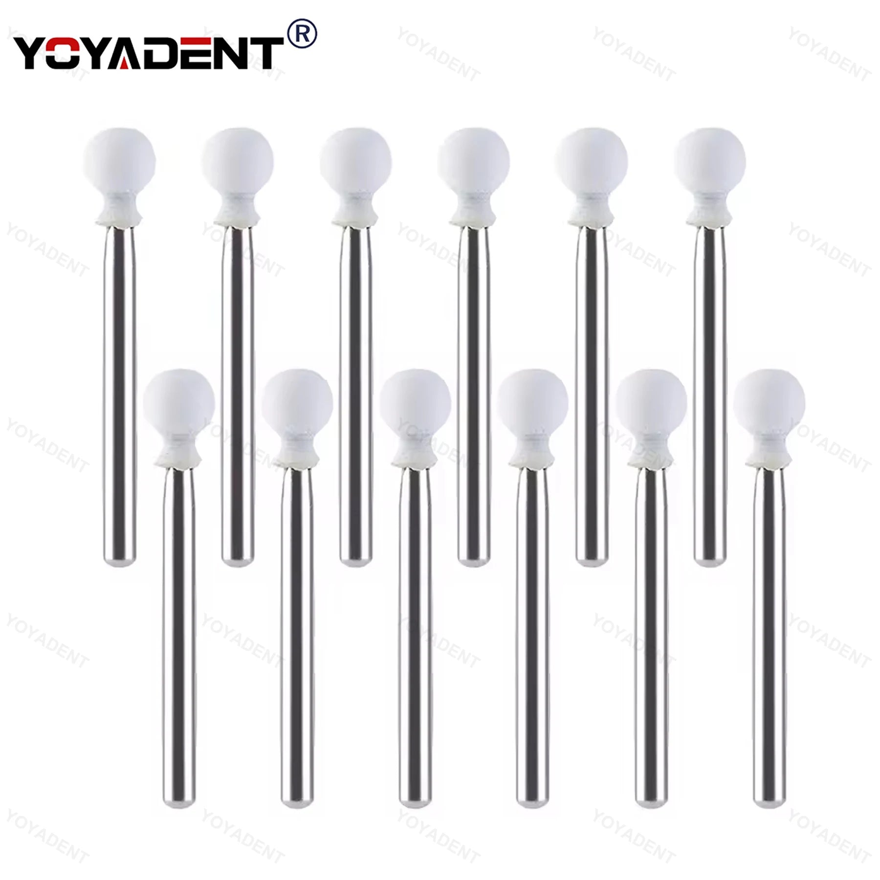 Dental Polishing Stone Kit White FG Burs Cone/Flame/Round Teeth Whitening Polishing Tools 12pcs/Box CN1 RD1 FL2 Dental Products