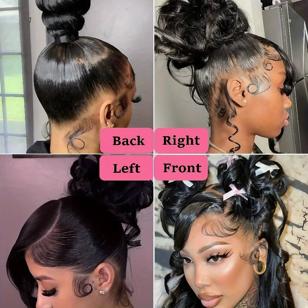 HD 360 Full Lace Wig with Invisible Strap Human Hair 250% Density Body Wave Lace Front Wig HD 360 Lace Frontal Wig Human Hair