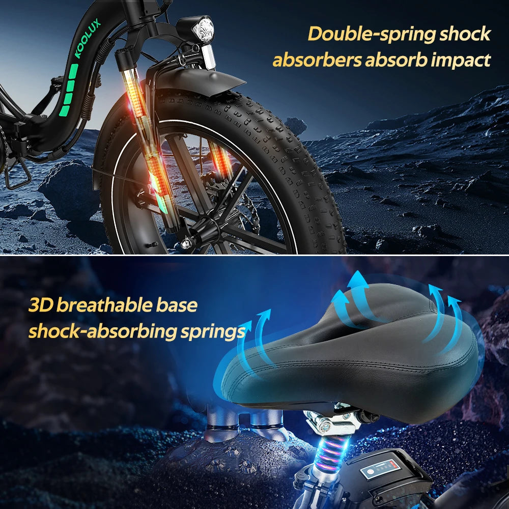 Hot Selling Long-Range 20*4 Inch Fat Tire 7 Speed 48V Foldable City Electric Bike with Lowest Wholesale Price