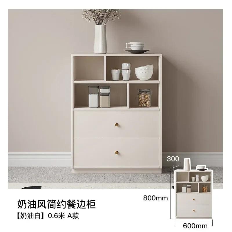 i7   Cream Wind Combination Meal Side Locker Kitchen Storage Tea Coffee Side Cabinet