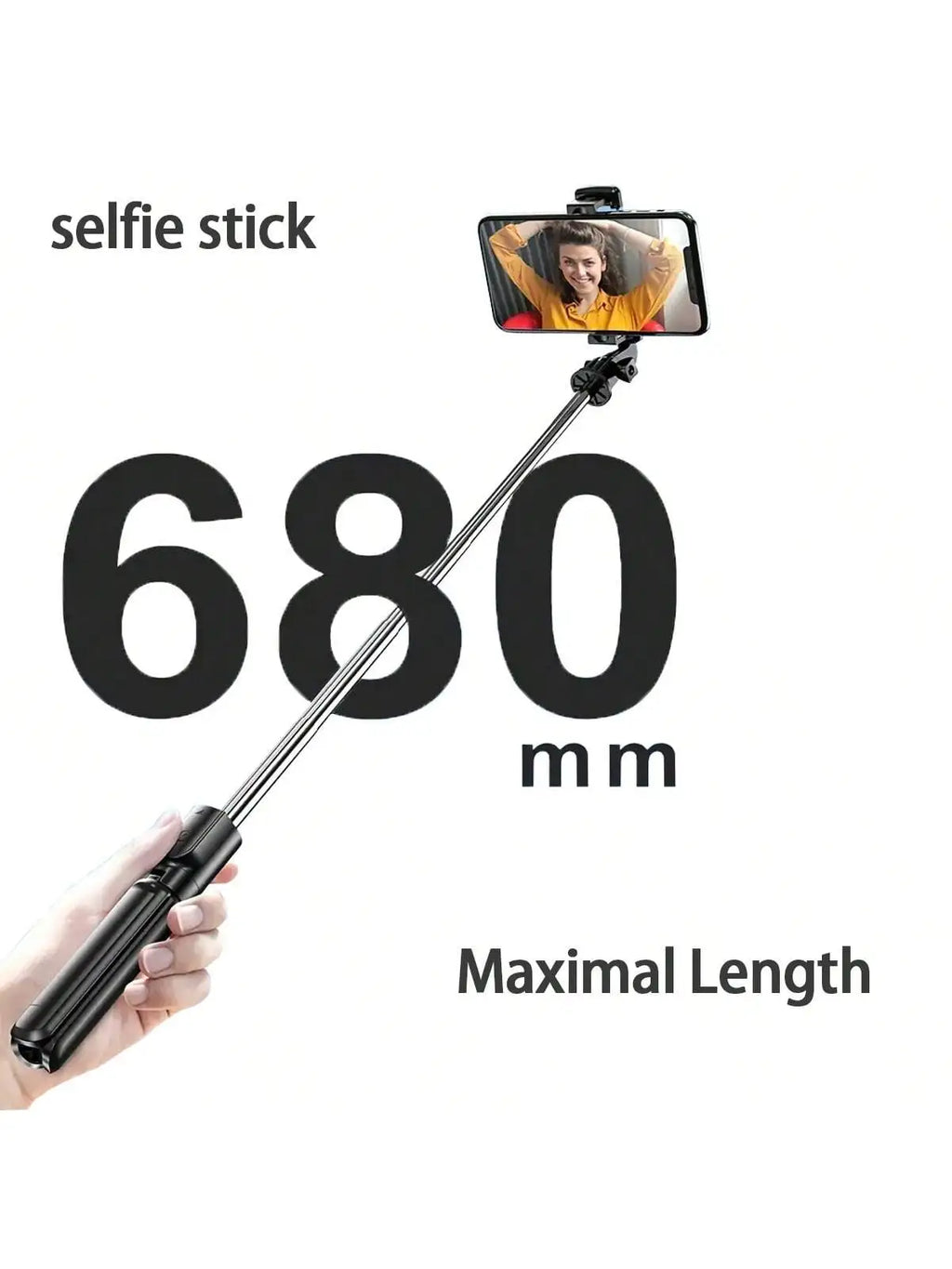 1PC Selfie Stick Wireless Selfie Stick With Tripod Stand Selfie Stick , Remote Control, Phone Holder And Built-In Tripod