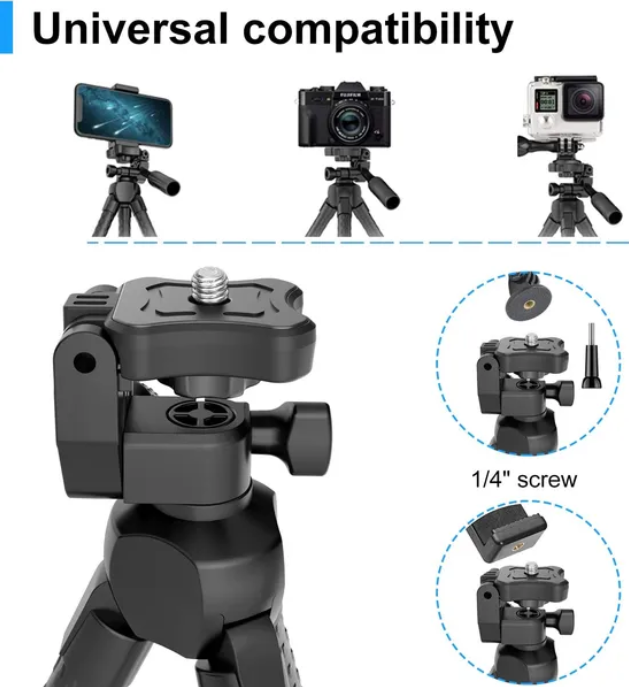 Portable And Adjustable Flexible Phone Tripods Camera Stand Holder