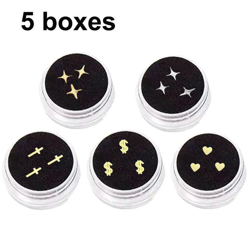 3/5 Boxes Dental Ornaments Jewelry Gem Diamond Crystal Tooth Material Teeth Whitening Beautiful Shining Oral Teeth Decoration