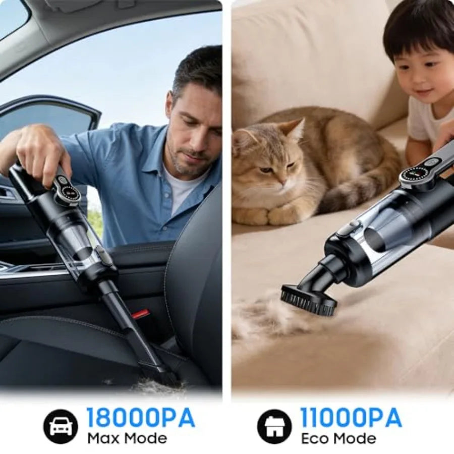 Cordless Handheld Car Vacuum Cleaner for Car Interior Strong Suction Portable Vacuum for Pet Hair and Quick Home Cleaning Recha
