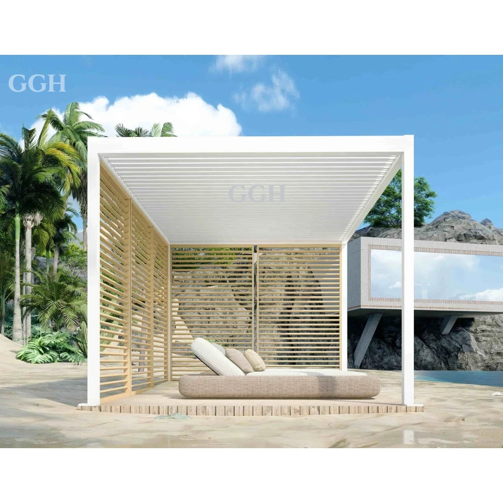 KAKADU Aluminum Open Close Louvre Pergola Outdoor Swimming Pool Pergola Modern Pergola Aluminum Outdoor
