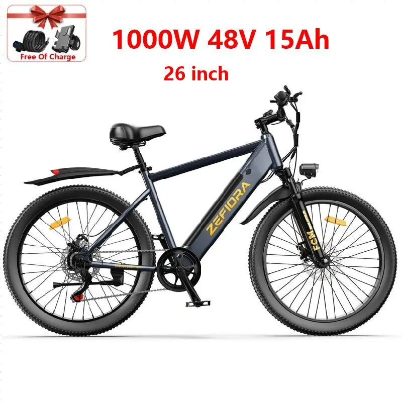 All Terrain Off-road Electric Bike 1000w 14 26 Inch 30-50mph 30-60miles 48v 10a 15a 17.5a Aluminum Alloy,factory Original E Bike