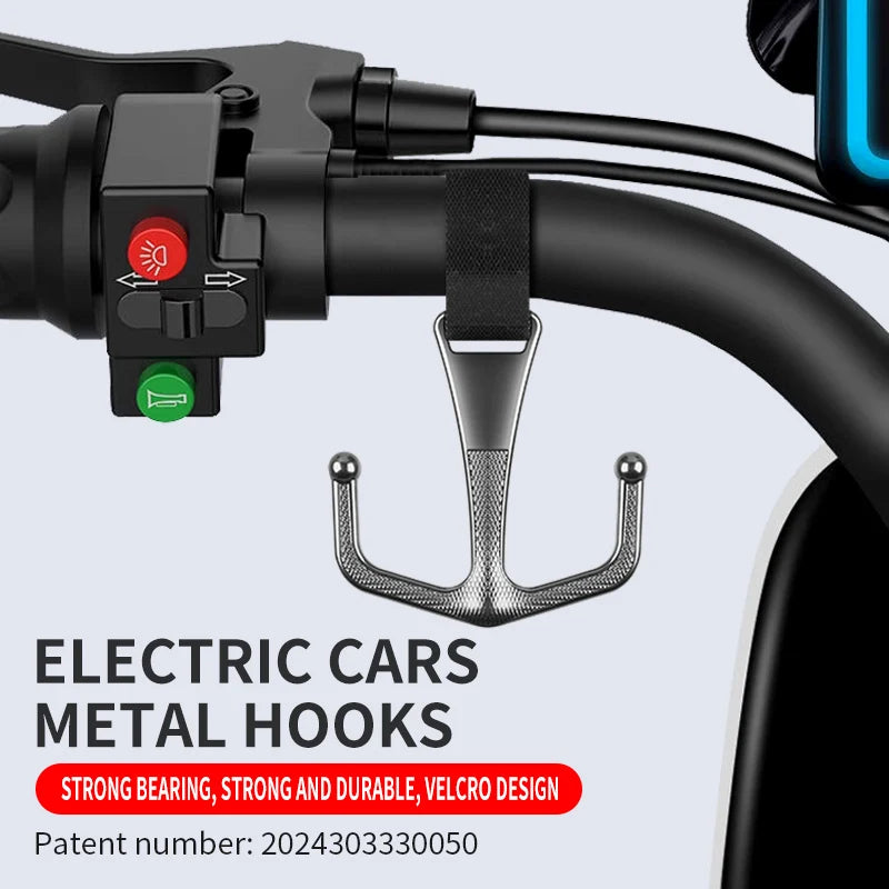Electric bike hook, front universal motorcycle, bicycle, metal hanging hook, helmet, takeaway hanging buckle, special load-beari