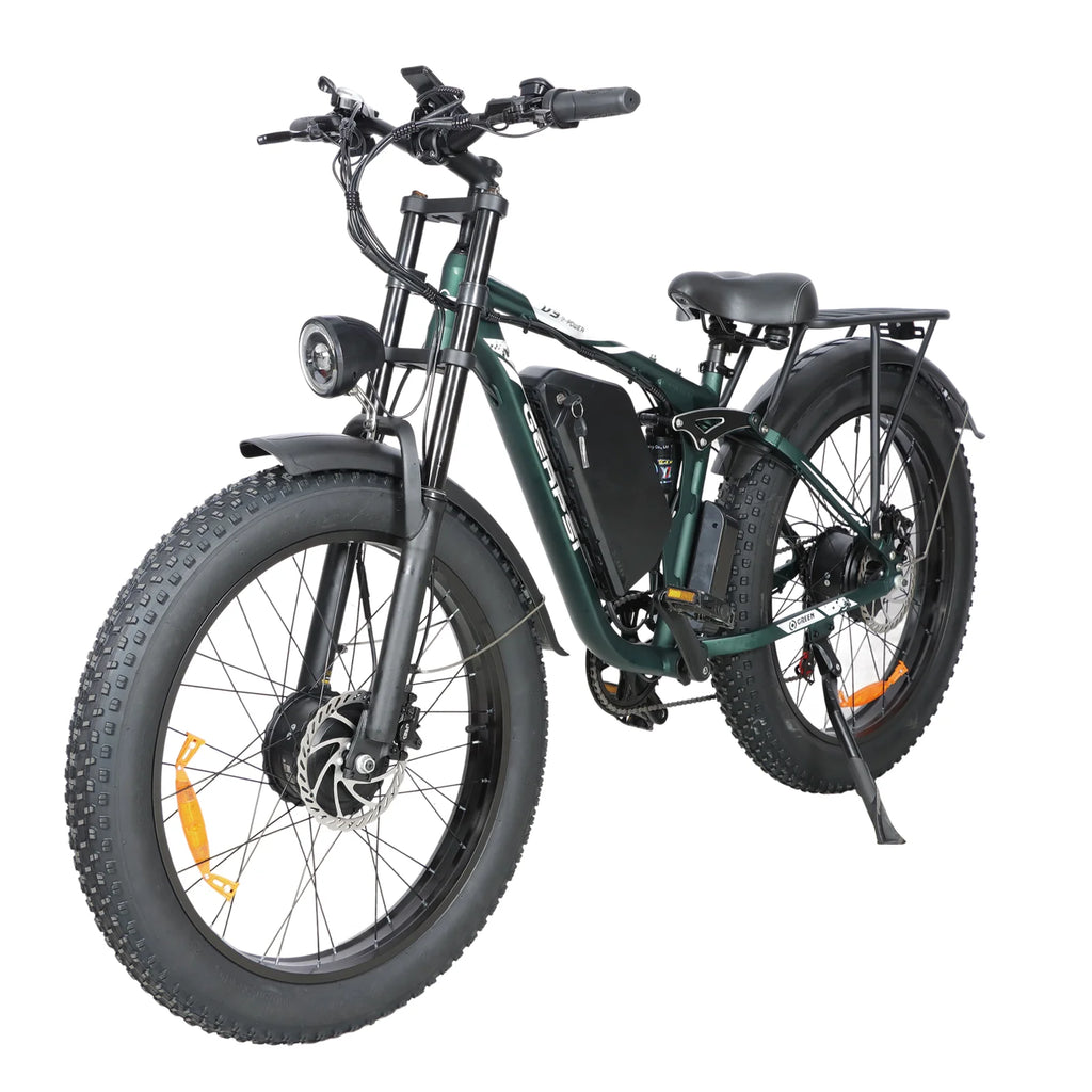 BAOLUJIE Electric Bike, 5000W Peak Dual Motor, 38 Mph Max Speed, Color LCD Display,Electric Bike 52V 32AH Removable Battery