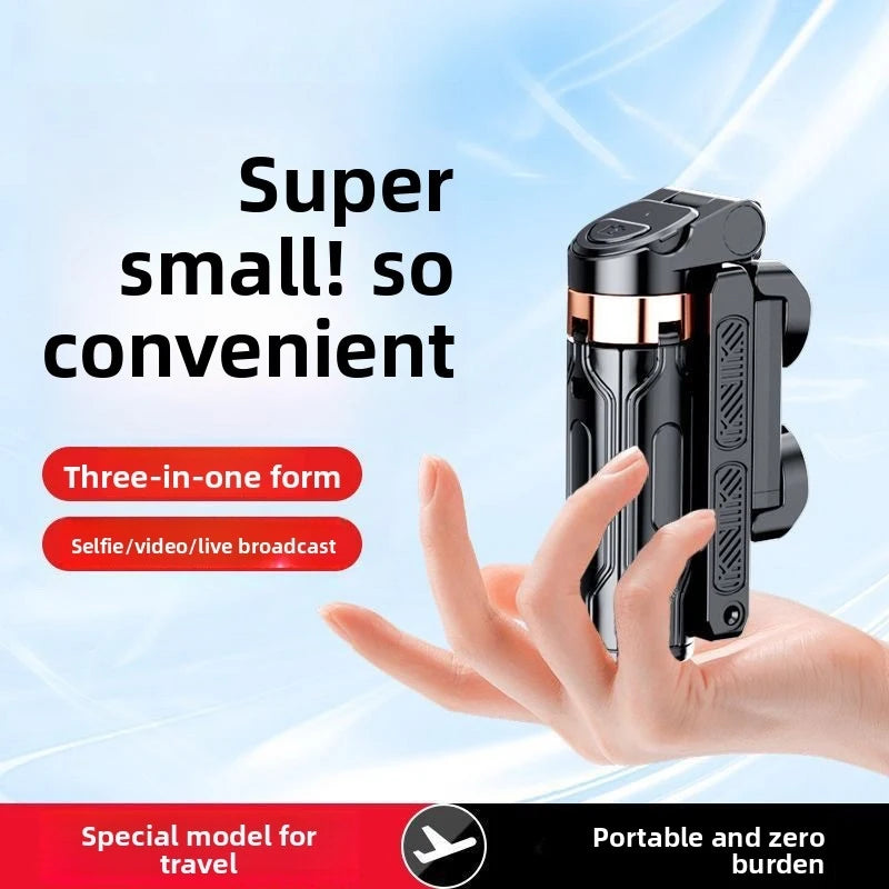 JC25 Mini Extendable Selfie Stick Tripod 4 Feet Foldable Travel Phone Camera Holder with Bluetooth Remote for Vlog Photography