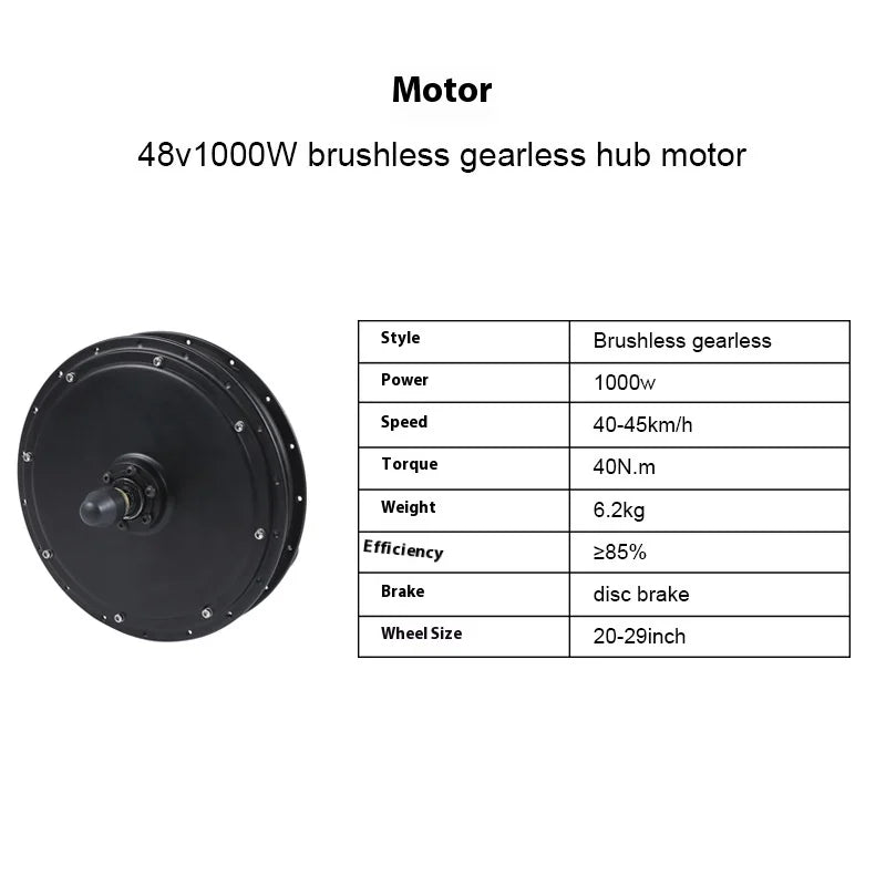 1000W 36V Brushless Copper Rear Drive Kit Electric Mountain Bike Waterproof Ebike Parts