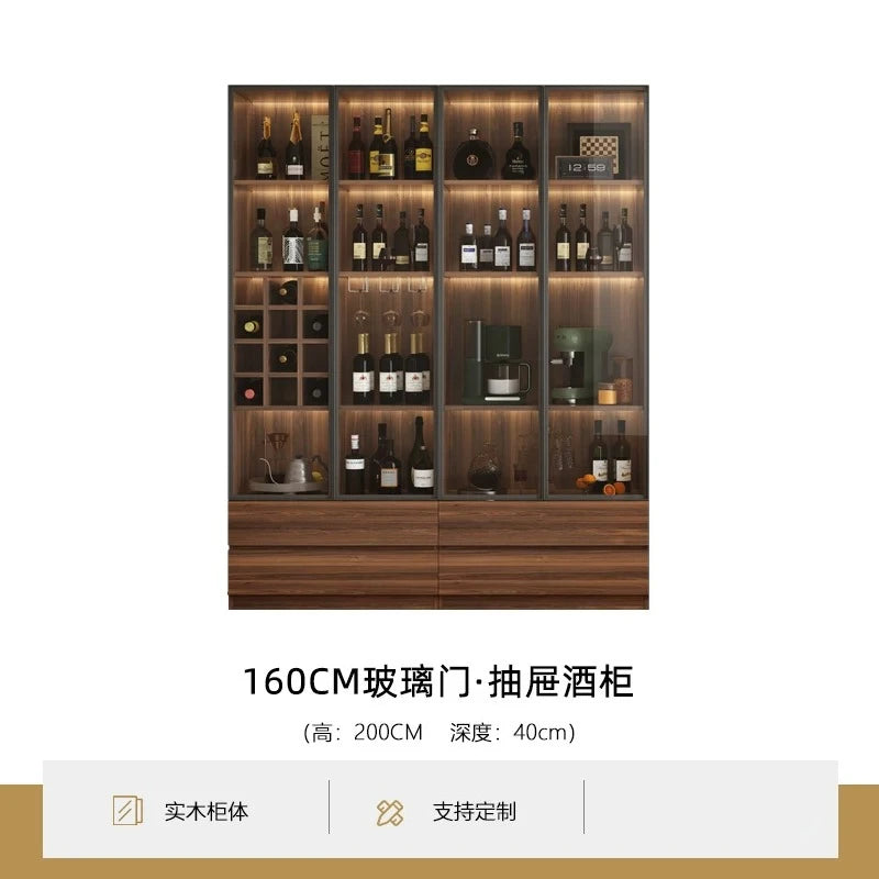 Home Living room glass display cabinets light luxury dining room storage locker wine cabinet modern pantry showcase furniture