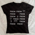 Letter Graphic Print Grunge Vintage Short Sleeve T-Shirt Y2k Style Slim Crop Top Streetwear Hip Hop Halter tops 90s Women's Tops