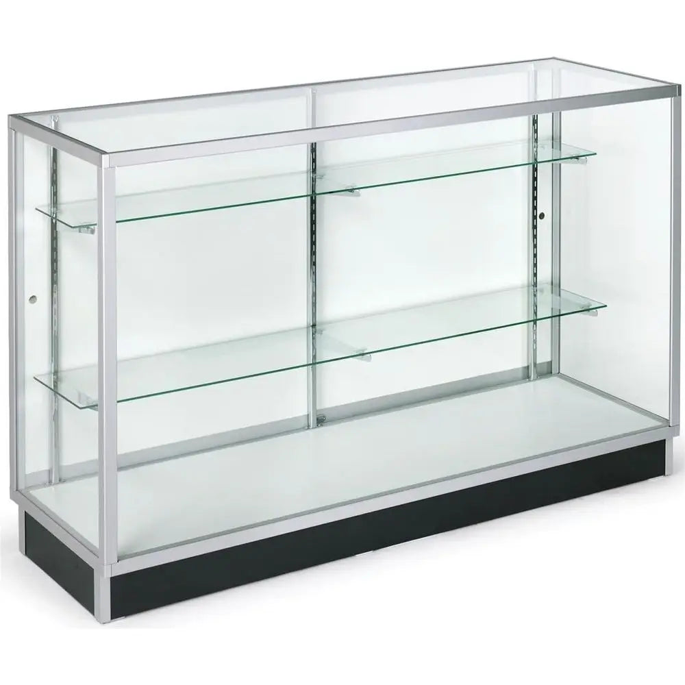 60 Tall Glass Showcase with Lockable Sliding Door