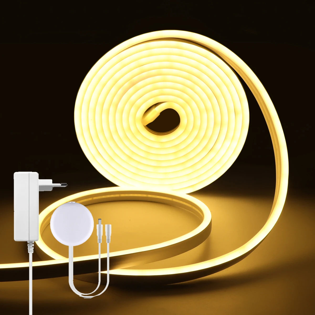 LED Under Cabinet Light Neon Strip With Hand Scan Touch Sensor Switch Dimmable For Kitchen Lighting 1-5M 12V, 10M 24V + EU Plug