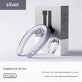 Small fan portable small USB charging mini lazy neck hanging neck leafless turbine light sound wearable adjustable
