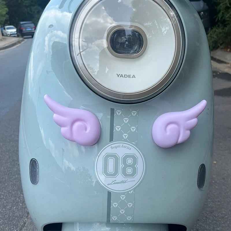 Angel wings Electric bike decoration stickers three-dimensional decorative pieces cute helmet small wings stickers