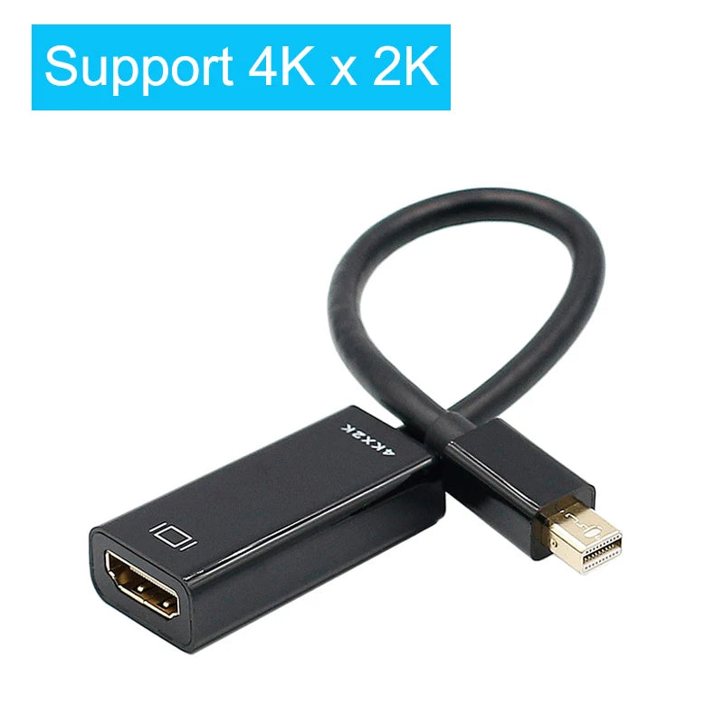 Mini DP To Hdmi-compatible 1080p Cable Adapter  For Macbook Air Thunderbolt 2 Displayport To Tv Monitor Projector Projetor
