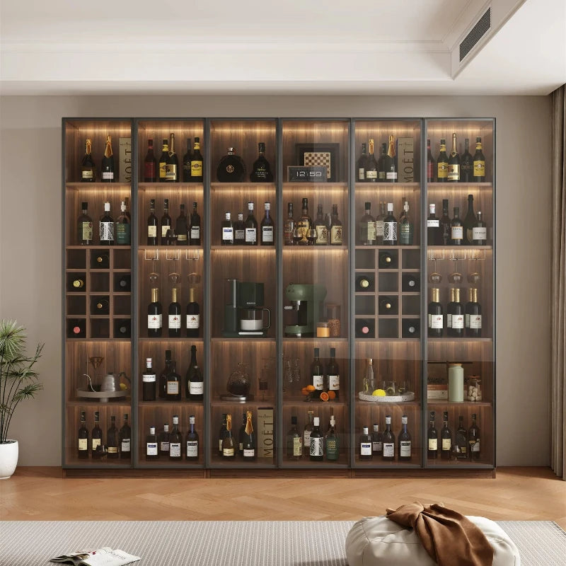Home Living room glass display cabinets light luxury dining room storage locker wine cabinet modern pantry showcase furniture