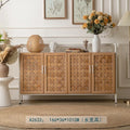 Log wind solid wood with door creative side cabinet, simple retro storage cabinet
