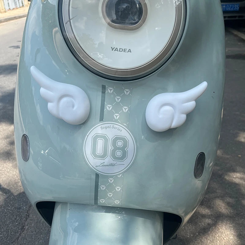 Angel wings Electric bike decoration stickers three-dimensional decorative pieces cute helmet small wings stickers