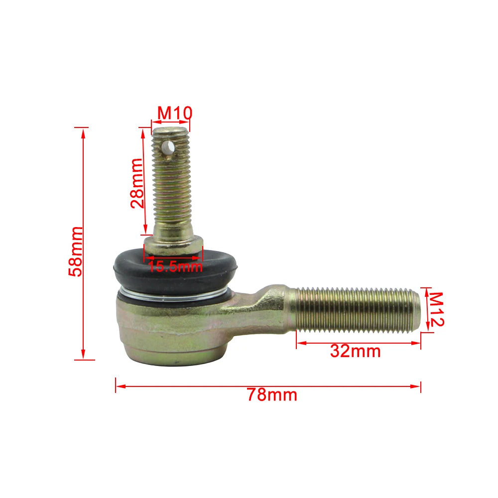 M12 LH&RH Tie Rod End M10 Ball Joint For Electric 150cc 200cc 250cc ATV Quad Dirt Bike Go Kart Sunl Kandi Buggy 4 Wheeler Parts