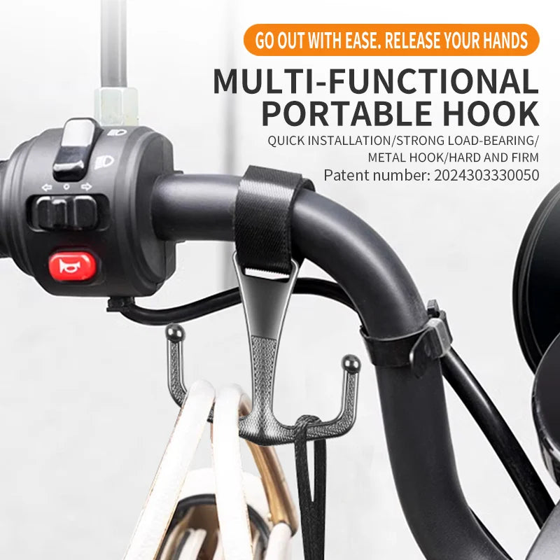 Electric bike hook, front universal motorcycle, bicycle, metal hanging hook, helmet, takeaway hanging buckle, special load-beari