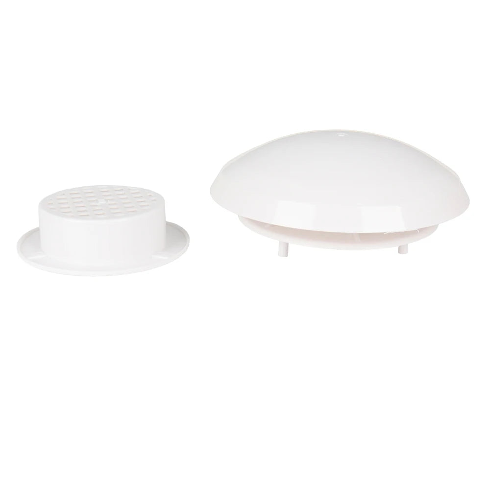 A Round Mushroom Shaped Vent For Rvs Durable Made Of White Plastic Suitable For Recreational Vehicles And Campers