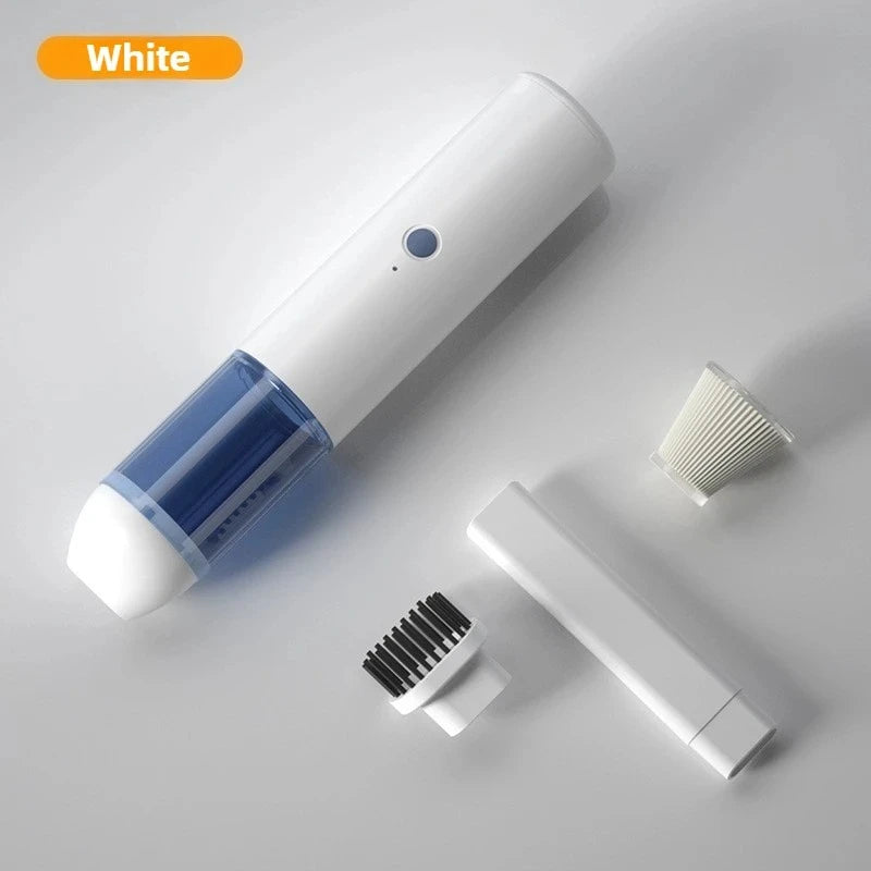 Portable Mini Handheld Cordless Car Vacuum Cleaner with Wireless Charging for Home and Desktop Use