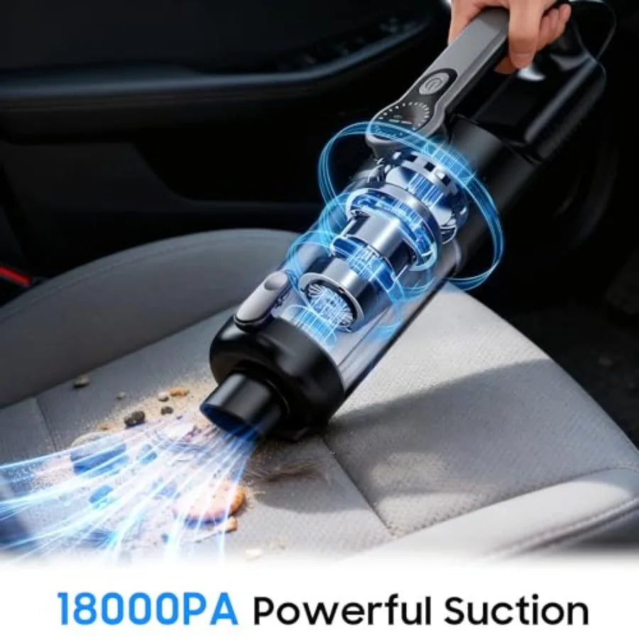 Cordless Handheld Car Vacuum Cleaner for Car Interior Strong Suction Portable Vacuum for Pet Hair and Quick Home Cleaning Recha