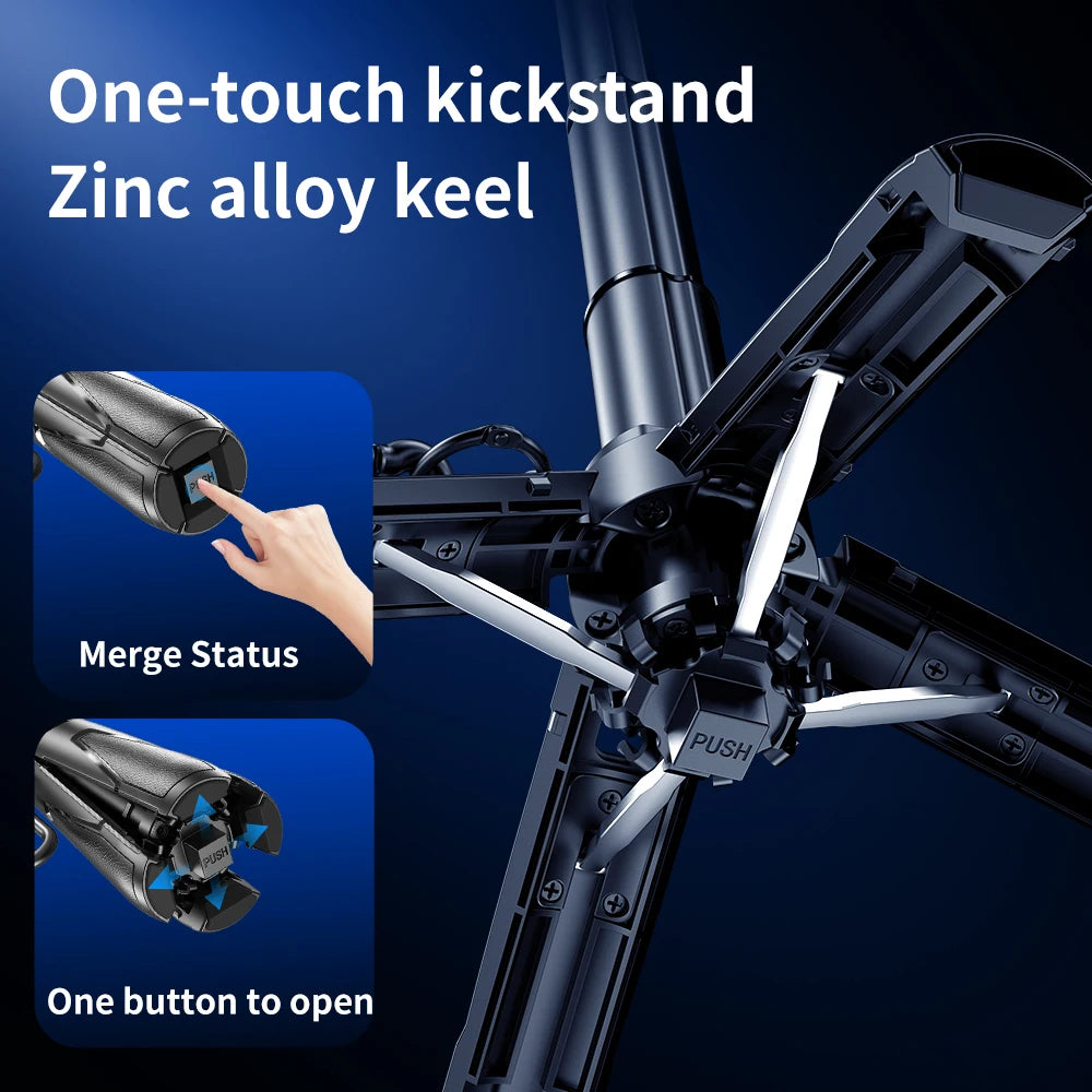 3-in-1 Selfie Stick Tripod with Wireless Remote, 54'' Extendable Phone Tripod Stand with Magnetic Mount, Foldable Phone Tripod f