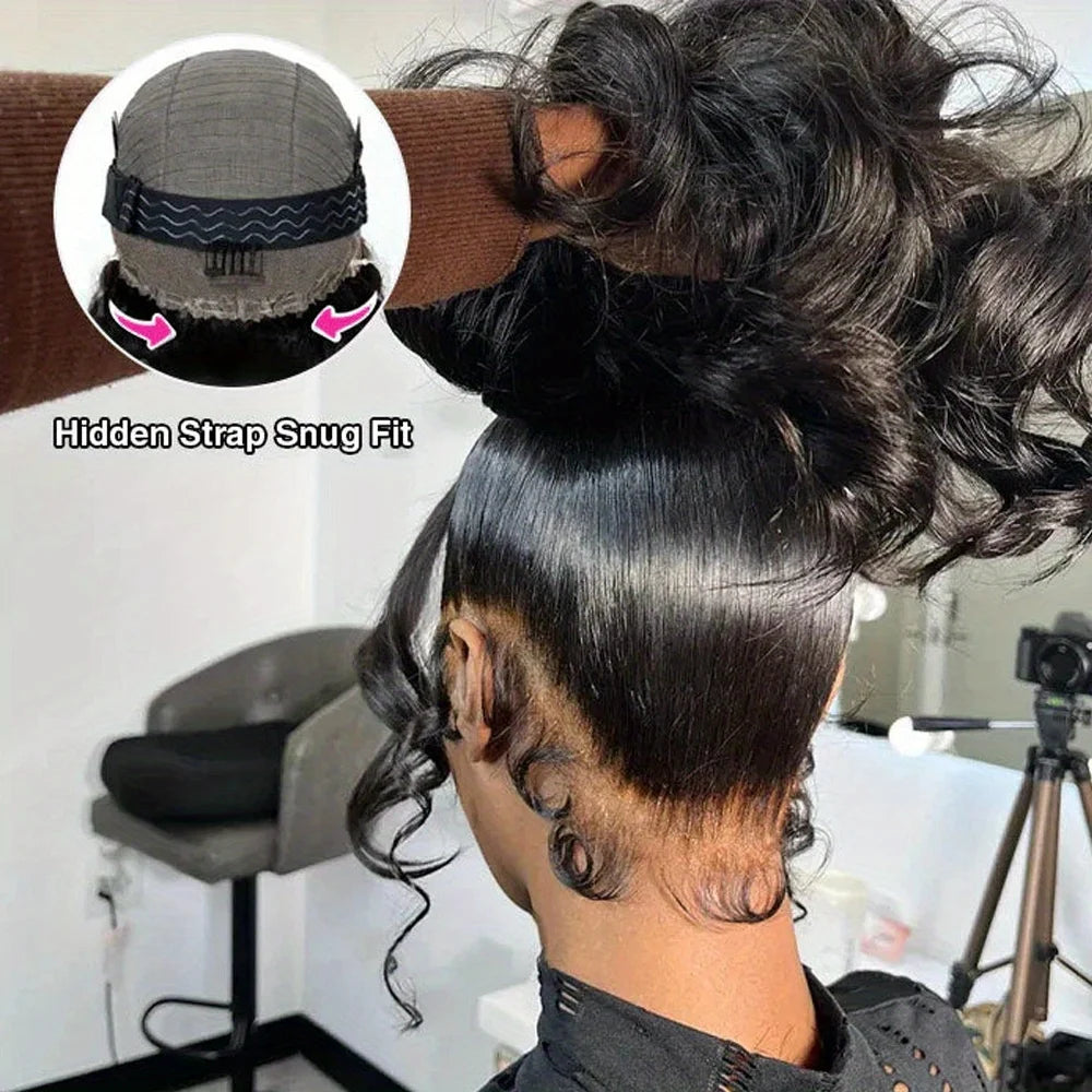 HD 360 Full Lace Wig with Invisible Strap Human Hair 250% Density Body Wave Lace Front Wig HD 360 Lace Frontal Wig Human Hair