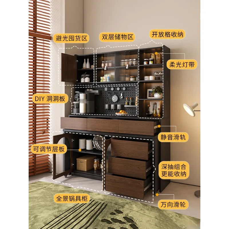 Wilderness dining side cabinet dining table integrated antique locker, separate dining table locker can be customized