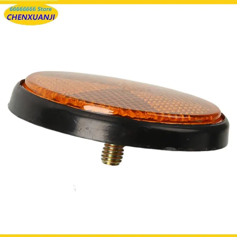 Round Motorcycle Reflector M6 Mounting Screw Night Warning Board for Dirt Bike Electric Scooter Bicycle Rear Tail Safety Lamp