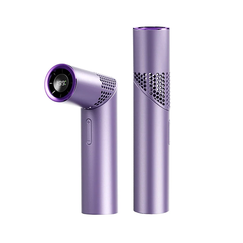 Mini Cooling Fans, Portable Lipstick Size Neck Hanging Fan, Easy To Carry USB Rechargeable Ice Compress Digital Display Handheld