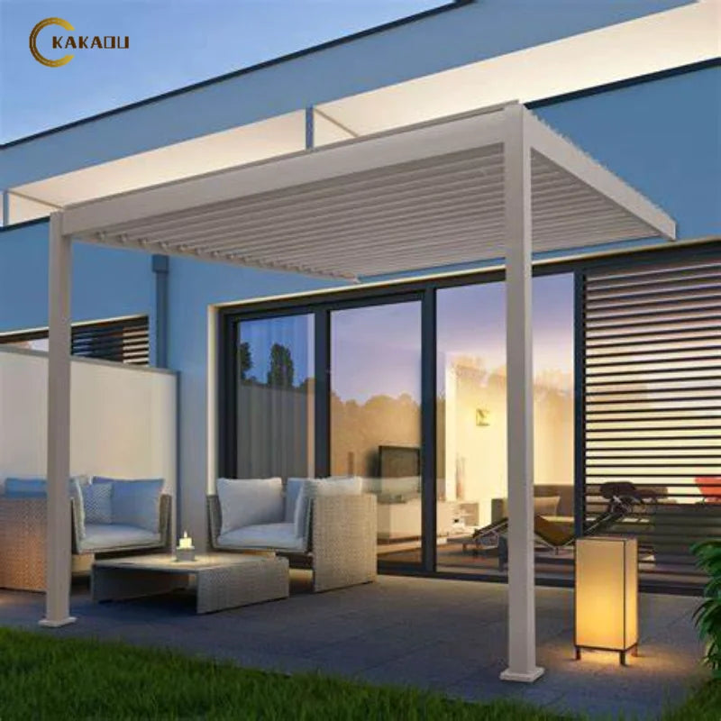 KAKADU 694-220Electric Bioclimatic Pergola Aluminium Outdoor Modern Waterproof Outdoor Pergola Garden Pergola Manufacturers