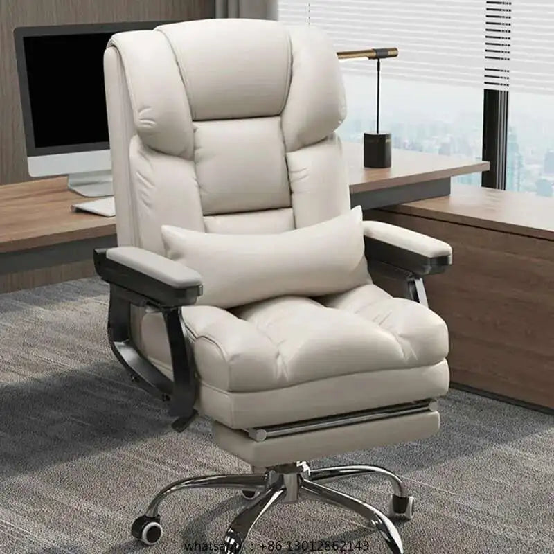 Leather Office Chairs Modern Mobile Ergonomic Computer Playseat Cushion Accent Chair Swivel Chaises De Bureau Luxury Furniture