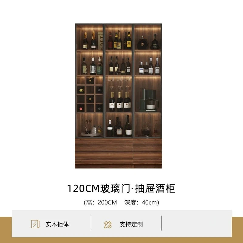 Home Living room glass display cabinets light luxury dining room storage locker wine cabinet modern pantry showcase furniture