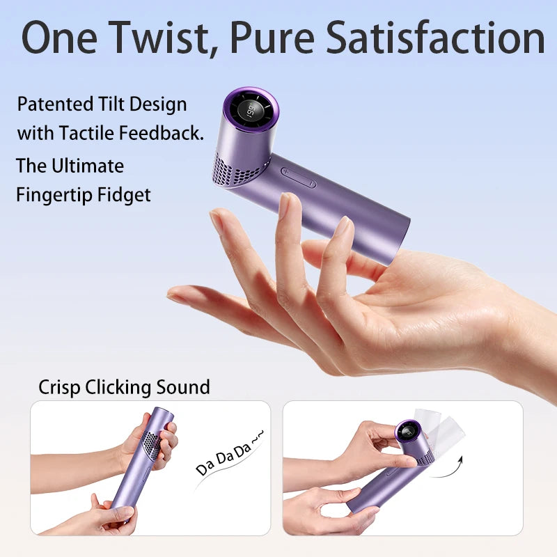 Mini Cooling Fans, Portable Lipstick Size Neck Hanging Fan, Easy To Carry USB Rechargeable Ice Compress Digital Display Handheld