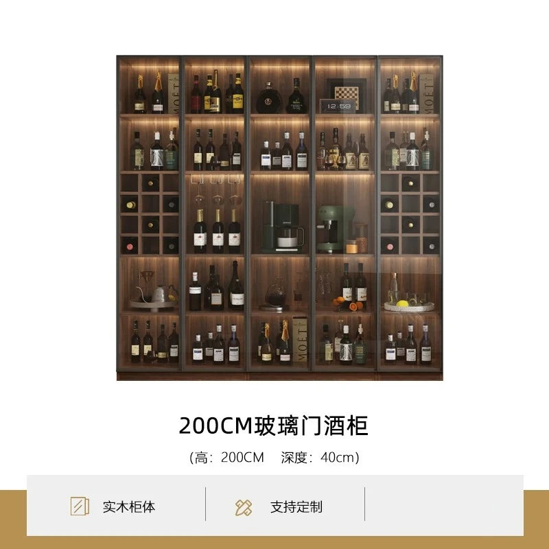 Home Living room glass display cabinets light luxury dining room storage locker wine cabinet modern pantry showcase furniture