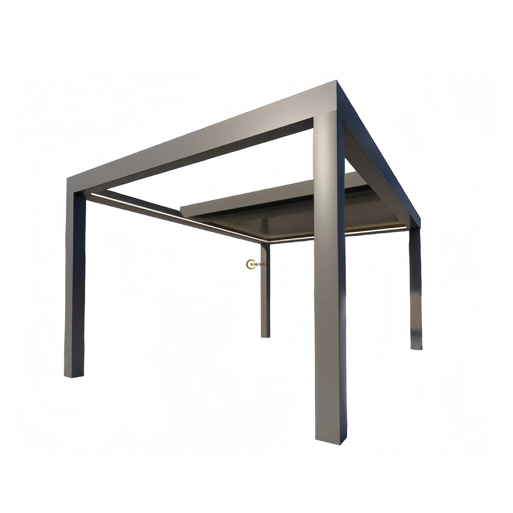 KAKADU 779 Motorised Aluminium Outdoor Bioclimatic Pergola Custom Modern Waterproof Outdoor Pergola Garden Louver Roof Pergola
