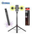 Selfie Stick Tripod With Fill Light, Extendable Phone Stand With